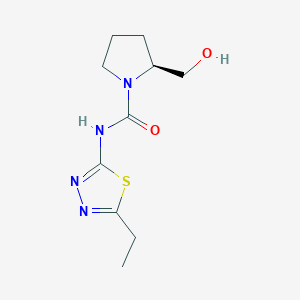 (2S)-N-(5-ethyl-1,3,4-thiadiazol-2-yl)-2-(hydroxymethyl)pyrrolidine-1-carboxamide