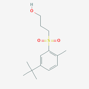 3-(5-Tert-butyl-2-methylphenyl)sulfonylpropan-1-ol