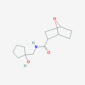 molecular formula C13H21NO3 B6640017 N-[(1-hydroxycyclopentyl)methyl]-7-oxabicyclo[2.2.1]heptane-2-carboxamide 