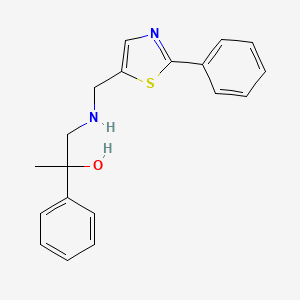 2-Phenyl-1-[(2-phenyl-1,3-thiazol-5-yl)methylamino]propan-2-ol