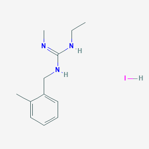 molecular formula C12H20IN3 B6640080 1-Ethyl-2-methyl-3-[(2-methylphenyl)methyl]guanidine;hydroiodide 