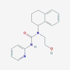 molecular formula C18H21N3O2 B6640086 1-(2-Hydroxyethyl)-3-pyridin-2-yl-1-(1,2,3,4-tetrahydronaphthalen-1-yl)urea 