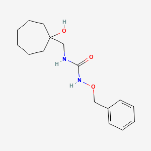 molecular formula C16H24N2O3 B6640110 1-[(1-Hydroxycycloheptyl)methyl]-3-phenylmethoxyurea 