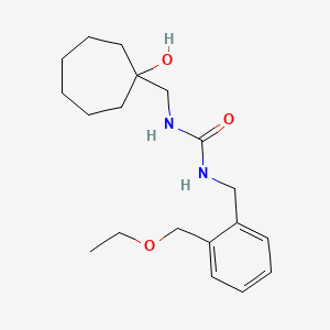 molecular formula C19H30N2O3 B6640120 1-[[2-(Ethoxymethyl)phenyl]methyl]-3-[(1-hydroxycycloheptyl)methyl]urea 