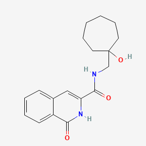 molecular formula C18H22N2O3 B6640133 N-[(1-hydroxycycloheptyl)methyl]-1-oxo-2H-isoquinoline-3-carboxamide 
