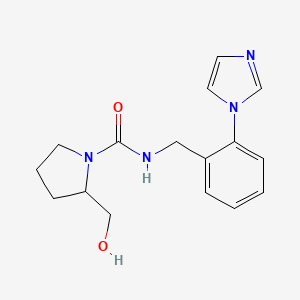 2-(hydroxymethyl)-N-[(2-imidazol-1-ylphenyl)methyl]pyrrolidine-1-carboxamide