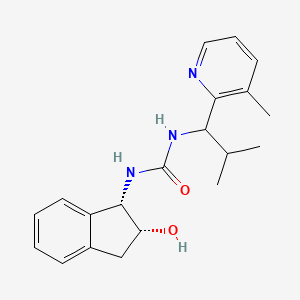 1-[(1S,2R)-2-hydroxy-2,3-dihydro-1H-inden-1-yl]-3-[2-methyl-1-(3-methylpyridin-2-yl)propyl]urea
