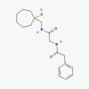 N-[2-[(1-hydroxycycloheptyl)methylamino]-2-oxoethyl]-2-phenylacetamide