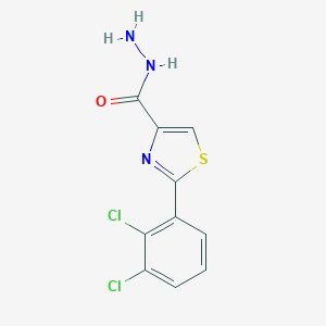 molecular formula C10H7Cl2N3OS B066403 2-(2,3-Dichlorophenyl)-1,3-thiazole-4-carbohydrazide CAS No. 175276-87-6