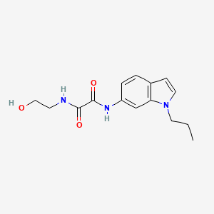 molecular formula C15H19N3O3 B6641022 N-(2-hydroxyethyl)-N'-(1-propylindol-6-yl)oxamide 