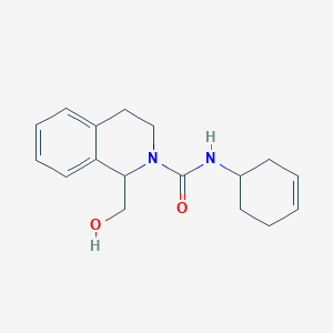 molecular formula C17H22N2O2 B6641093 N-cyclohex-3-en-1-yl-1-(hydroxymethyl)-3,4-dihydro-1H-isoquinoline-2-carboxamide 