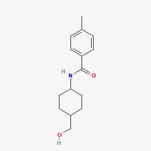 molecular formula C15H21NO2 B6641620 N-[4-(hydroxymethyl)cyclohexyl]-4-methylbenzamide 