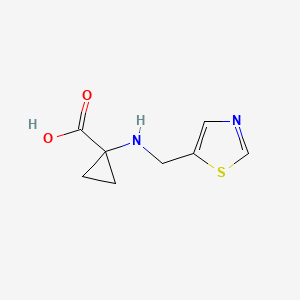 molecular formula C8H10N2O2S B6642262 1-(1,3-Thiazol-5-ylmethylamino)cyclopropane-1-carboxylic acid 