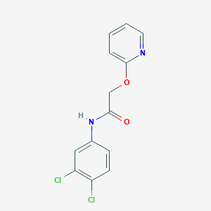 molecular formula C13H10Cl2N2O2 B6642804 N-(3,4-dichlorophenyl)-2-pyridin-2-yloxyacetamide 