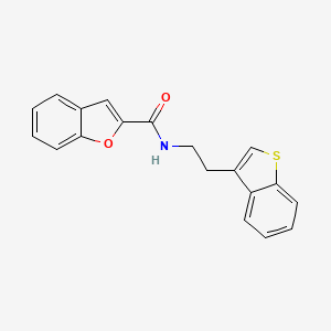 molecular formula C19H15NO2S B6642962 N-[2-(1-benzothiophen-3-yl)ethyl]-1-benzofuran-2-carboxamide 