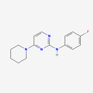 molecular formula C15H17FN4 B6643064 N-(4-fluorophenyl)-4-piperidin-1-ylpyrimidin-2-amine 