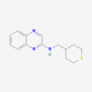 molecular formula C14H17N3S B6643501 N-(thian-4-ylmethyl)quinoxalin-2-amine 