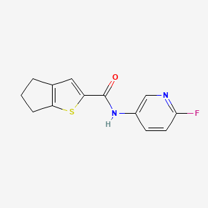 molecular formula C13H11FN2OS B6643627 N-(6-fluoropyridin-3-yl)-5,6-dihydro-4H-cyclopenta[b]thiophene-2-carboxamide 