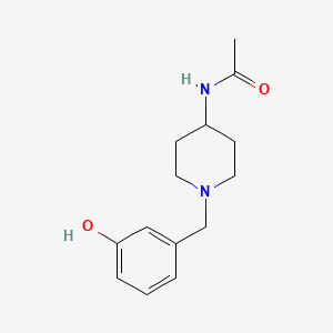 molecular formula C14H20N2O2 B6643991 N-[1-[(3-hydroxyphenyl)methyl]piperidin-4-yl]acetamide 