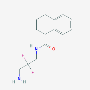 molecular formula C14H18F2N2O B6645228 N-(3-amino-2,2-difluoropropyl)-1,2,3,4-tetrahydronaphthalene-1-carboxamide 