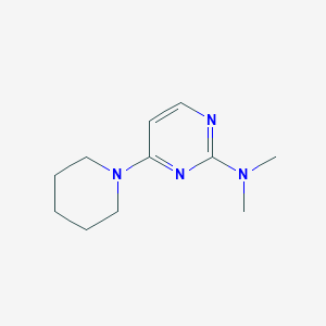molecular formula C11H18N4 B6645595 N,N-dimethyl-4-piperidin-1-ylpyrimidin-2-amine 