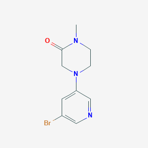 molecular formula C10H12BrN3O B6647731 4-(5-Bromopyridin-3-yl)-1-methylpiperazin-2-one 