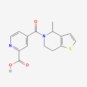 molecular formula C15H14N2O3S B6648041 4-(4-methyl-6,7-dihydro-4H-thieno[3,2-c]pyridine-5-carbonyl)pyridine-2-carboxylic acid 
