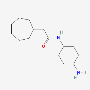 molecular formula C15H28N2O B6648154 N-(4-aminocyclohexyl)-2-cycloheptylacetamide 