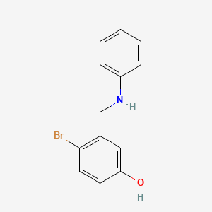 molecular formula C13H12BrNO B6648200 3-(Anilinomethyl)-4-bromophenol 