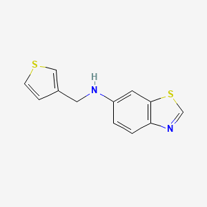 molecular formula C12H10N2S2 B6648266 N-(thiophen-3-ylmethyl)-1,3-benzothiazol-6-amine 