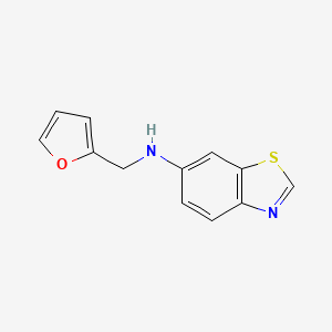 molecular formula C12H10N2OS B6648268 N-(furan-2-ylmethyl)-1,3-benzothiazol-6-amine 