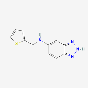 molecular formula C11H10N4S B6648323 N-(thiophen-2-ylmethyl)-2H-benzotriazol-5-amine 