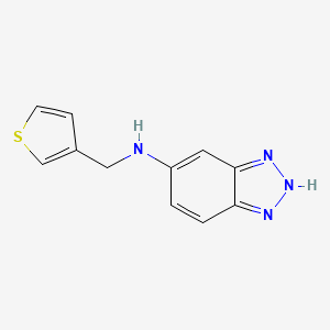 molecular formula C11H10N4S B6648332 N-(thiophen-3-ylmethyl)-2H-benzotriazol-5-amine 