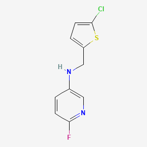 molecular formula C10H8ClFN2S B6648351 N-[(5-chlorothiophen-2-yl)methyl]-6-fluoropyridin-3-amine 