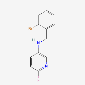 molecular formula C12H10BrFN2 B6648357 N-[(2-bromophenyl)methyl]-6-fluoropyridin-3-amine 