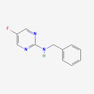 molecular formula C11H10FN3 B6648370 N-benzyl-5-fluoropyrimidin-2-amine 