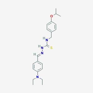Hydrazinecarbothioamide, 2-((4-(diethylamino)phenyl)methylene)-N-((4-(1-methylethoxy)phenyl)methyl)-