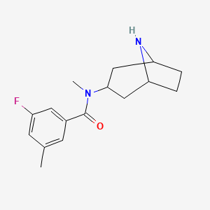 molecular formula C16H21FN2O B6648428 N-(8-azabicyclo[3.2.1]octan-3-yl)-3-fluoro-N,5-dimethylbenzamide 