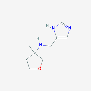 molecular formula C9H15N3O B6648485 N-(1H-imidazol-5-ylmethyl)-3-methyloxolan-3-amine 