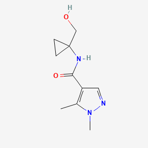molecular formula C10H15N3O2 B6648495 N-[1-(hydroxymethyl)cyclopropyl]-1,5-dimethylpyrazole-4-carboxamide 
