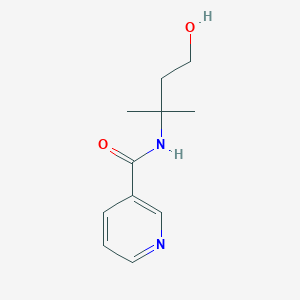 molecular formula C11H16N2O2 B6648602 N-(4-hydroxy-2-methylbutan-2-yl)pyridine-3-carboxamide 