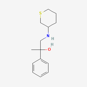 molecular formula C14H21NOS B6648671 2-Phenyl-1-(thian-3-ylamino)propan-2-ol 
