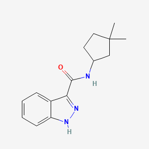 molecular formula C15H19N3O B6648677 N-(3,3-dimethylcyclopentyl)-1H-indazole-3-carboxamide 