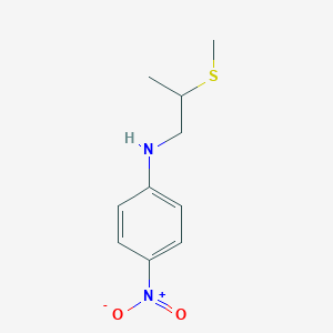 molecular formula C10H14N2O2S B6648743 N-(2-methylsulfanylpropyl)-4-nitroaniline 
