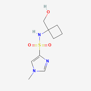 molecular formula C9H15N3O3S B6648753 N-[1-(hydroxymethyl)cyclobutyl]-1-methylimidazole-4-sulfonamide 