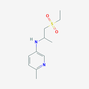 molecular formula C11H18N2O2S B6648867 N-(1-ethylsulfonylpropan-2-yl)-6-methylpyridin-3-amine 