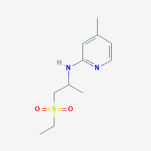 molecular formula C11H18N2O2S B6648872 N-(1-ethylsulfonylpropan-2-yl)-4-methylpyridin-2-amine 