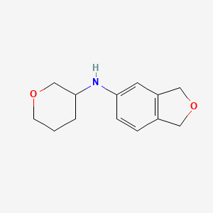 molecular formula C13H17NO2 B6648879 N-(oxan-3-yl)-1,3-dihydro-2-benzofuran-5-amine 