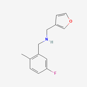 molecular formula C13H14FNO B6648976 N-[(5-fluoro-2-methylphenyl)methyl]-1-(furan-3-yl)methanamine 