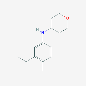 molecular formula C14H21NO B6649006 N-(3-ethyl-4-methylphenyl)oxan-4-amine 